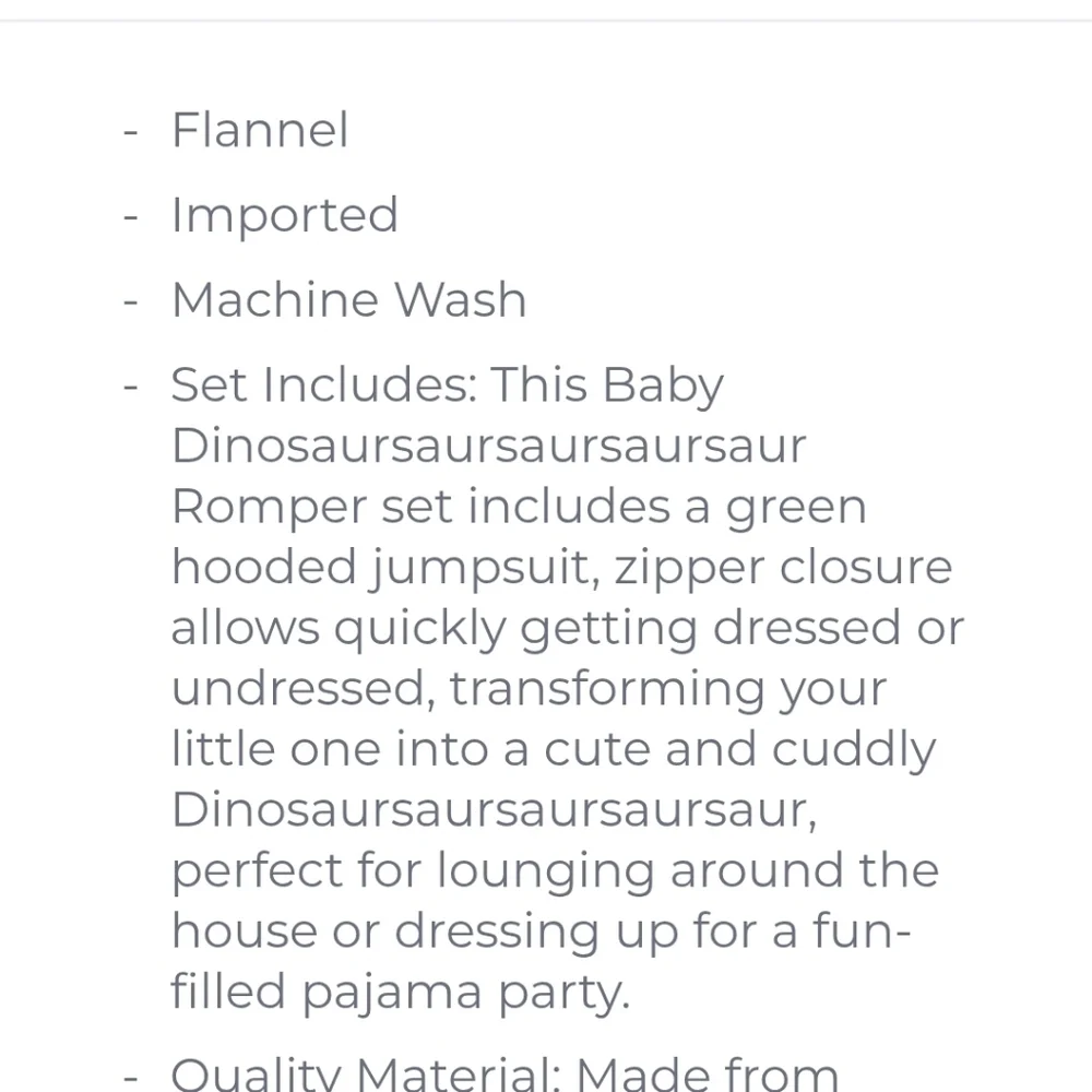 Spooktacular Creations Baby Dinosaur Costume Dinosaur Onesie New 18-24 Months